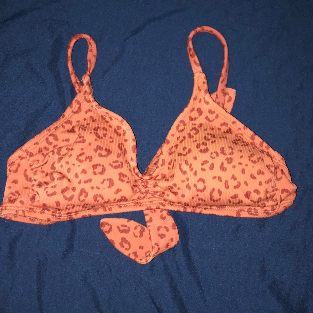 cheetah print swim top